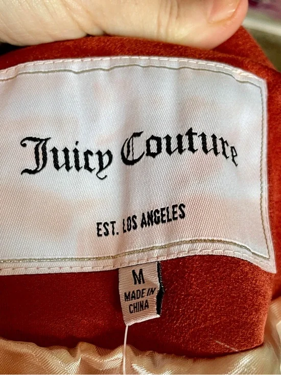 Juicy Couture Rust Red Fringe Leather Jacket - Picture 6 of 9